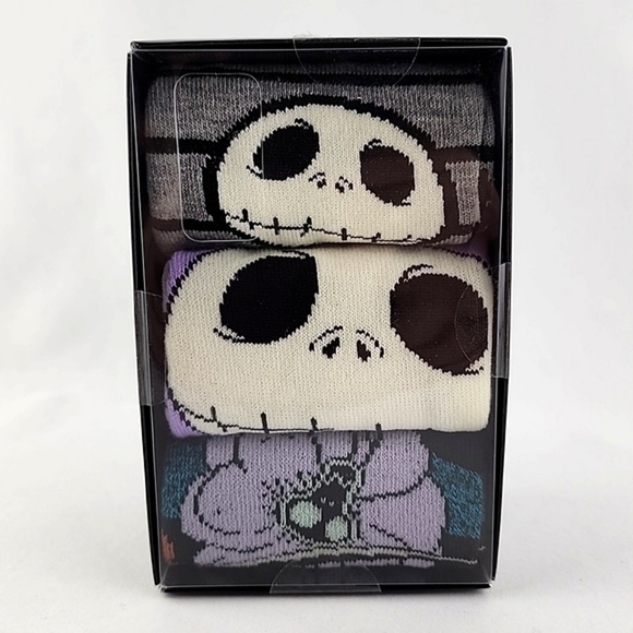 The Nightmare Before Christmas  Jack Skellington Men 3 Pair Crew Sock Size 10-13 - Picture 3 of 8